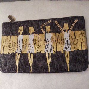IPSY “DANCERS “ & GOLD Adorned Make-Up Bag-NEW